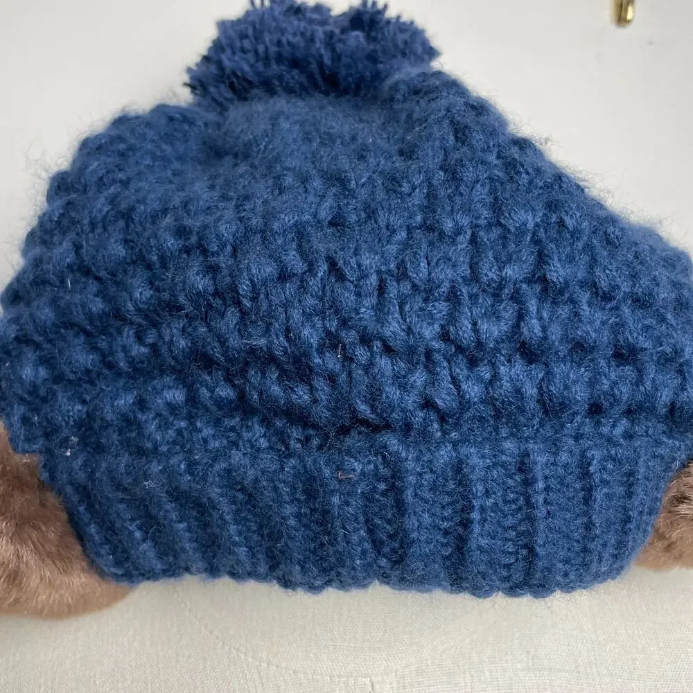 Vintage Drum‎ Majorette Knit Hat Faux Fur Pom Pom Marching Band Beanie Festival - Picture 3 of 5